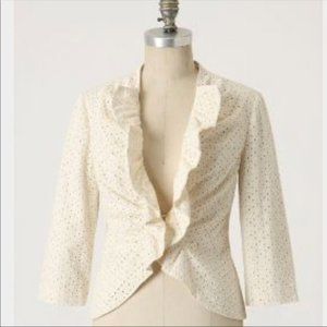 Anthropologie Tabitha Cream Jacket 6